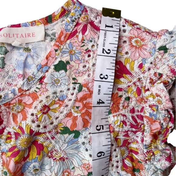 Solitaire Eyelet Floral Cap Ruffle Sleeve and Ruffle Hem - Picture 11 of 14